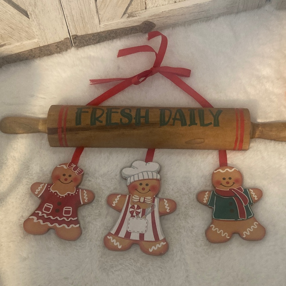 Hobby Lobby Gingerbread Rolling Pin Wall Hanging Sign